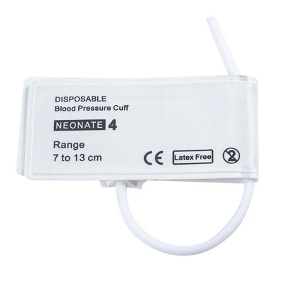 Eenvoudige buis Grootte 4 Wegwerp Neonaten NIBP Manschet 7-13cm voor Medisch