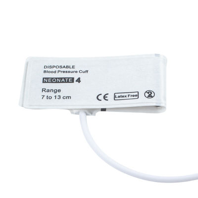 Eenvoudige buis Grootte 4 Wegwerp Neonaten NIBP Manschet 7-13cm voor Medisch