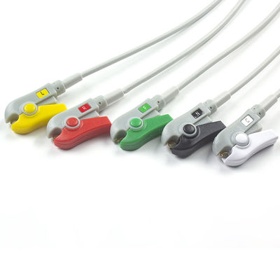 Siemens Patient Cable ECG 5 Lead Siemens IEC Grabber ECG Lead voor volwassenen of kinderen in grijs