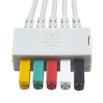 Siemens Patient Cable ECG 5 Lead Siemens IEC Grabber ECG Lead voor volwassenen of kinderen in grijs