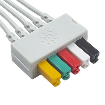 Siemens Patient Cable ECG 5 Lead Siemens IEC Grabber ECG Lead voor volwassenen of kinderen in grijs