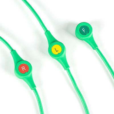 Herbruikbare ECG-leadwires Drager Siemens Monolead 3Lead IEC Snap MS14555 ECG-leadwires