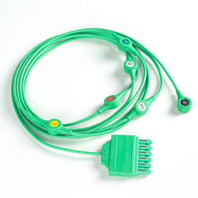 MS14682 ECG Kabel Draeger ECG Enkele Pin Monolead 6-Lead Leadwires IEC Snap