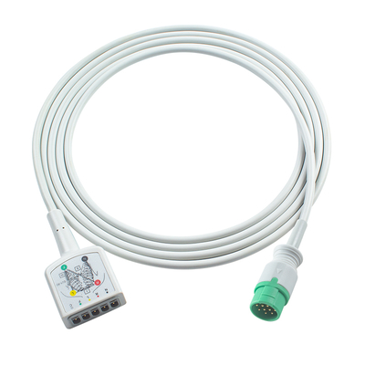 AAMI 3-aderige ECG-stamkabel 130cm 12-pins VS-type