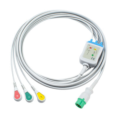 Yonker 12Pin E12 Eén directe ECG-kabel ECG-kabels en geleidingsdraden 3 afleidingen AHA IEC