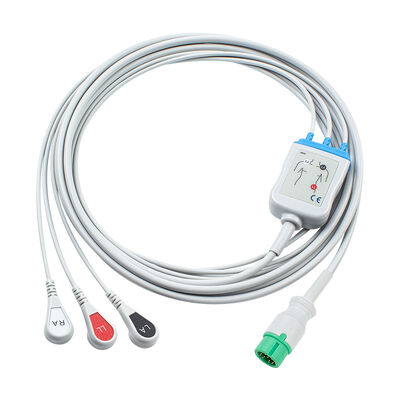 Yonker 12Pin E12 Eén directe ECG-kabel ECG-kabels en geleidingsdraden 3 afleidingen AHA IEC