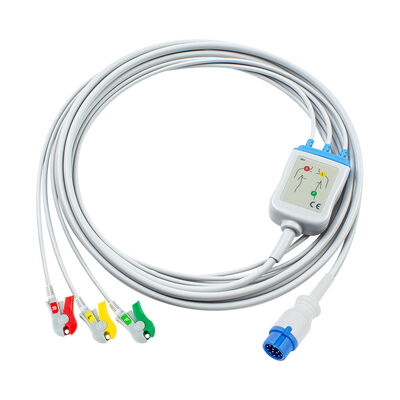Innomed Cardio-Aid CA360-B defibrillator 12-pins ECG EKG-kabel en geleidingsdraden 3 afleidingen
