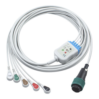 Saadat 6-pins 8-pins ECG-kabel en leadwires uit één stuk