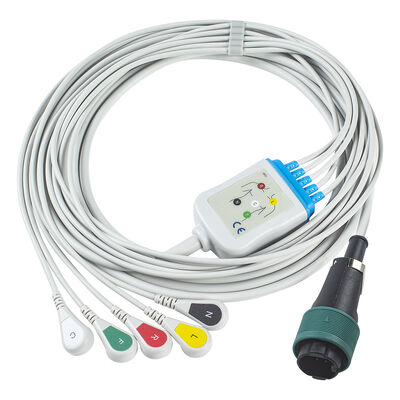 Saadat 6-pins 8-pins ECG-kabel en leadwires uit één stuk
