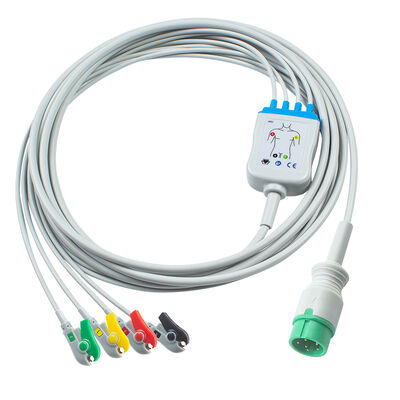 Zoncare PM7000D 3/4/5-afleidingen ECG-kabel en afleidingsdraden