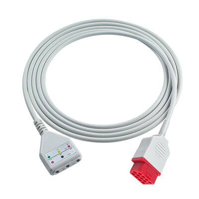 Biolight 12-pins 3 5-aderige ECG-hoofdkabel O-ximax Tech AnyView A2 A6 A4 A8 Q7 Q5 ECG-verlengkabel Din-stijl