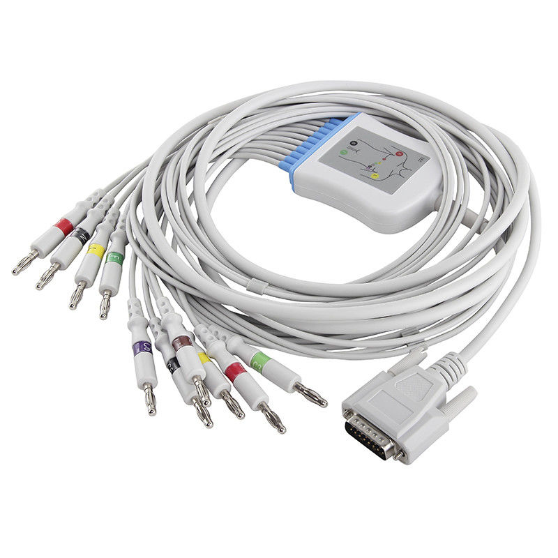 Edanelectrocardiogram SE-3, SE-12 01.57.107048 Kabel en Leadwires-de Schakelaar van CEI 4.0Banana