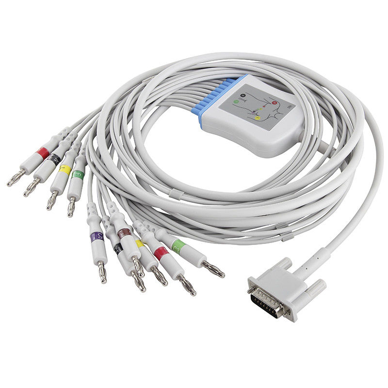 Van de het electrocardiogramkabel M2461A M3702C 989803175901 van Philips HP het electrocardiogramkabel en Leadwires 15 Banaan 4,0 van Speldcei