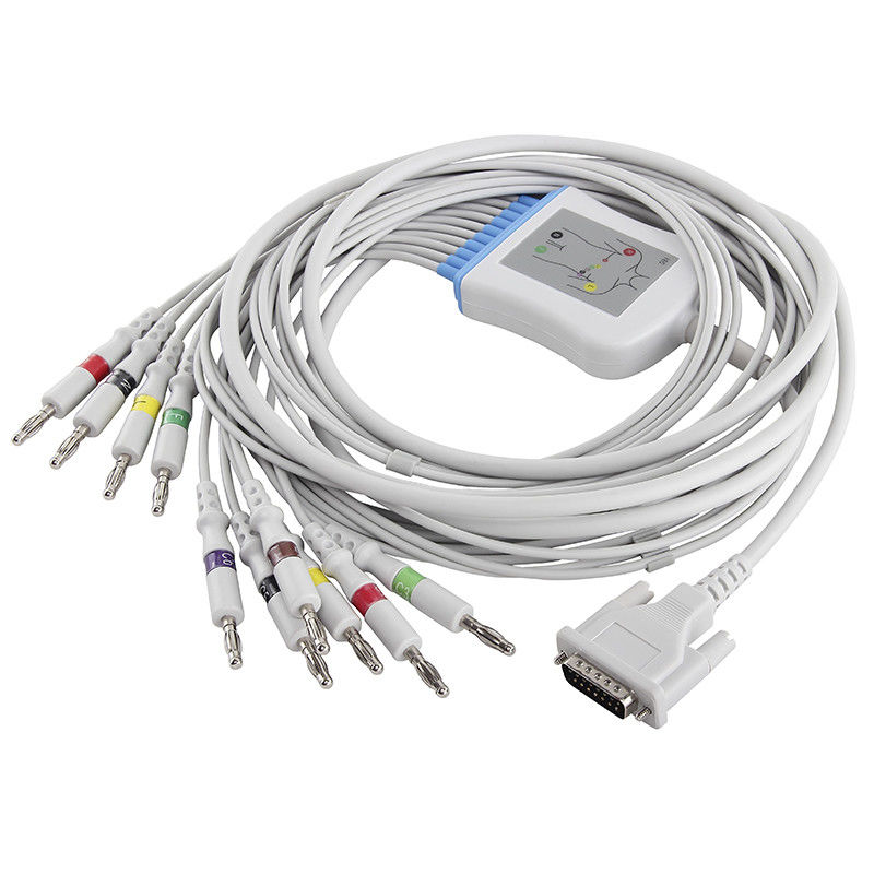 Van het de Kabelat1 CS200 2.400095 2.400071E 2.400071S electrocardiogram van het Schillerelectrocardiogram Kabel en Leadwires 15 Banaan 4,0 van Speldcei