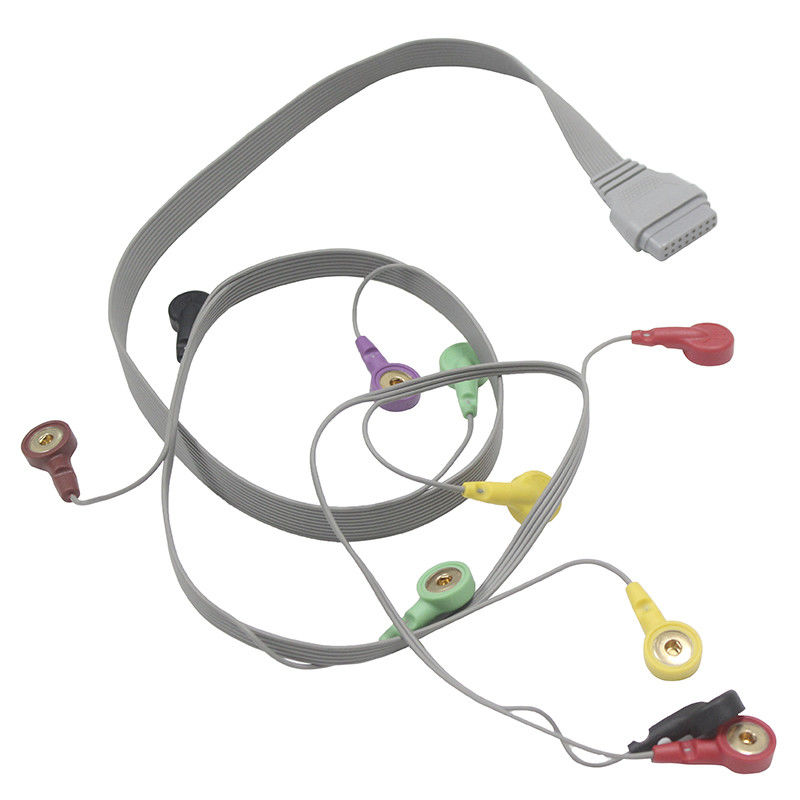 Edan SE-2003 SE-2012 Holter ECG Kabel Geduldige Kabel 10 Onverwachte de Elektrodenlood van Loodcei