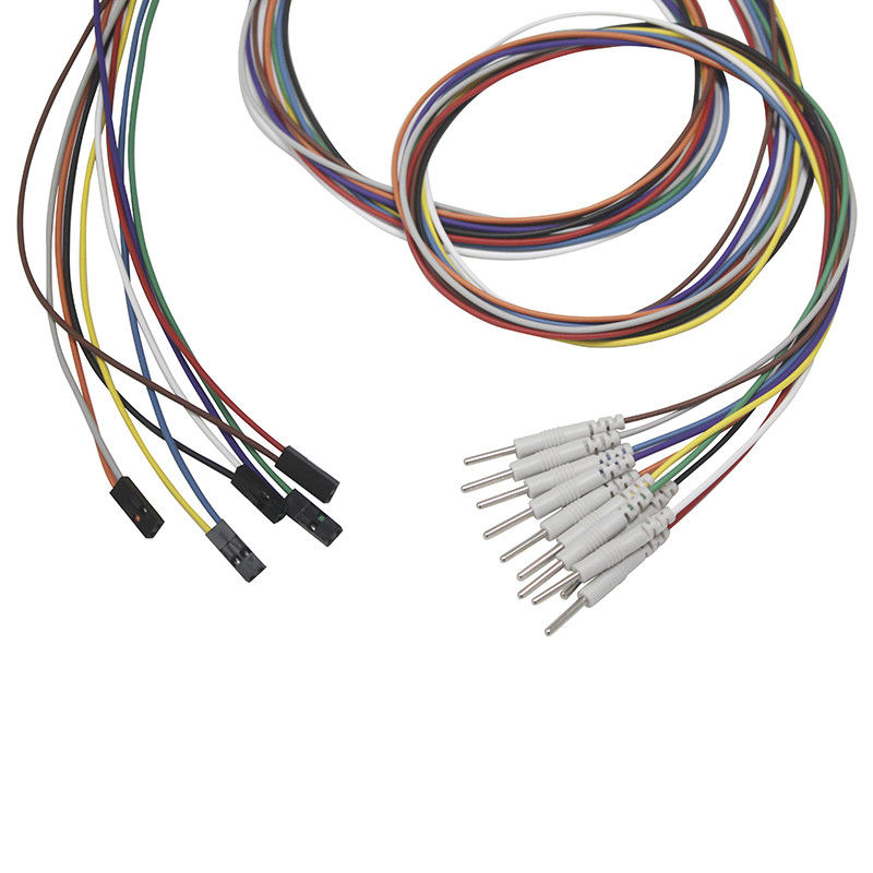 Het EEGelektroden 2 Pin Plug To 2,00 van Dupont het EEGemg van Mm Pin Leadwires Plated Gold de Elektrode van de Looddraad
