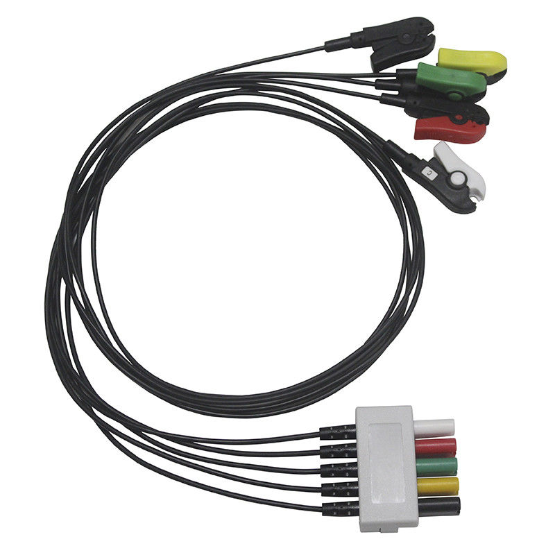 Doorzichtige Draad 5 van Mindrayradiao het type ECG Radiotranslucent van D van de Loodröntgenstraal Kabel en Leadwires
