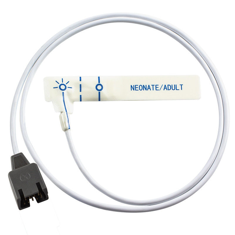 Wit schuim kindermiddel SpO2 sensor DB9 9Pin voor Rad-7 Rad-8 85CM