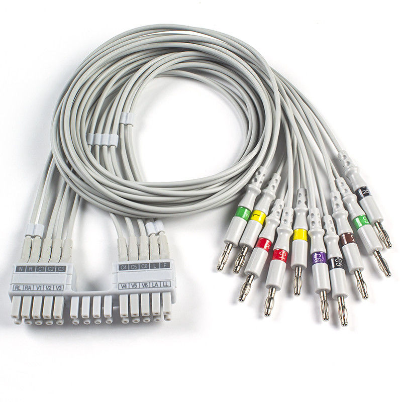 Mortara ECG Leadwires 9293-041-50, 9293-046-60 CEI 4,0 Banaanelectrocardiogram Leadwires