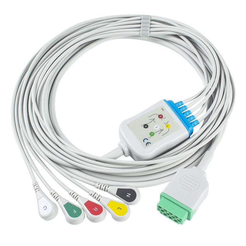 GE Marquette cbm-05na-10as-0001 ECG-Kabels en Leadwires 5 onverwachte 11pin de Schakelaarecg Kabel van Loodcei