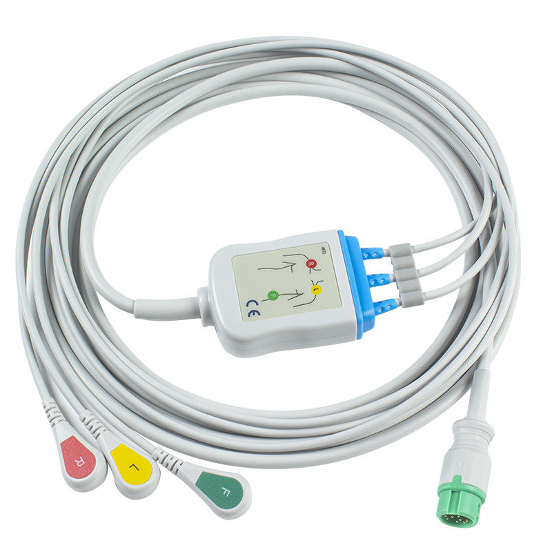 De Kabels van Nihonkohden ECG en de Schakelaarecg Kabel 3 van Leadwires band-72353P 11pin oec-6102A Loodcei breken