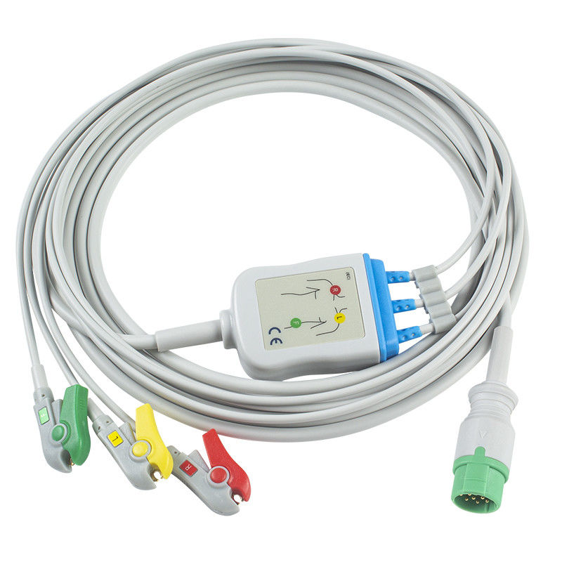 Biolightblt ECG Kabel en Klem 12 van CEI van Leadwires 3Lead de Kabel van Pin Connector ECG