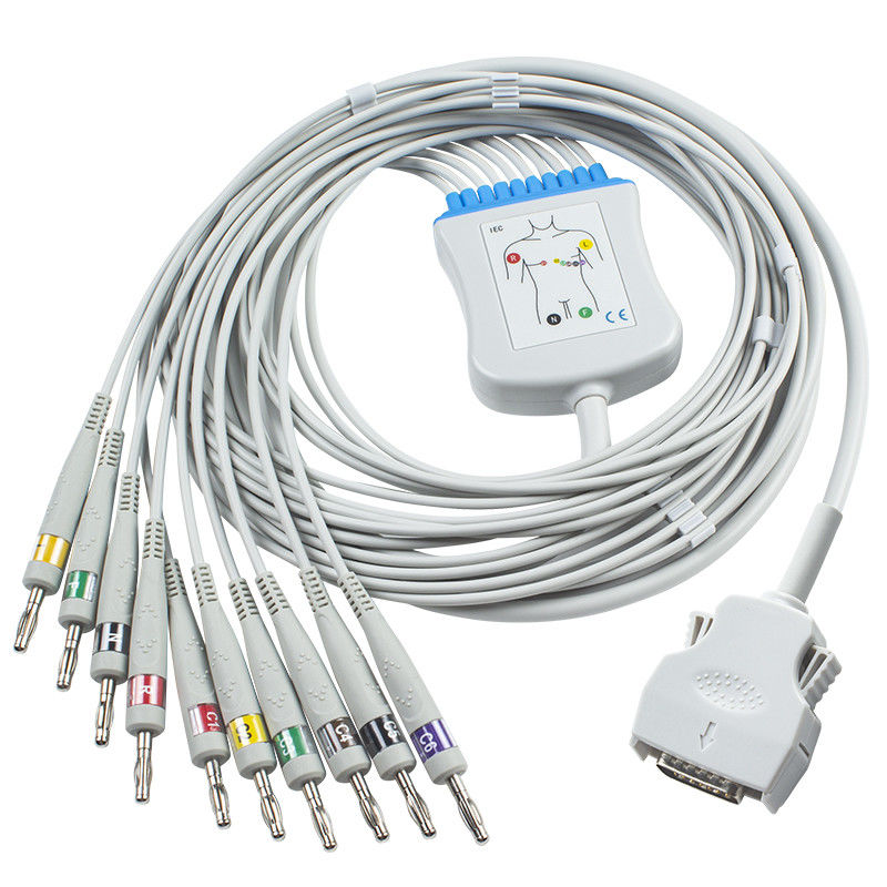Directe Mortara verbindt de Kabel van electrocardiogramkabel 9293-021-50 ECG voor ELI 100, ELI 200, ELI 50 Banaan 4,0