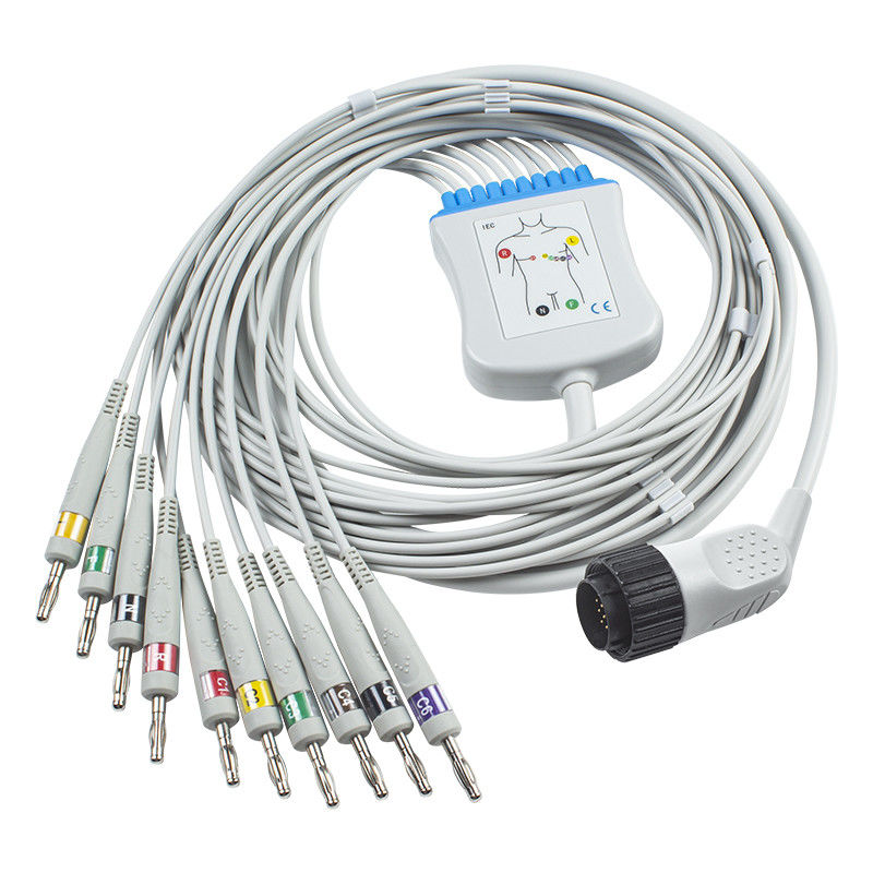 Kabel PC-104 van het Kenzelectrocardiogram 63050074 63050075 16pin-de Banaanschakelaar van CEI 4,0