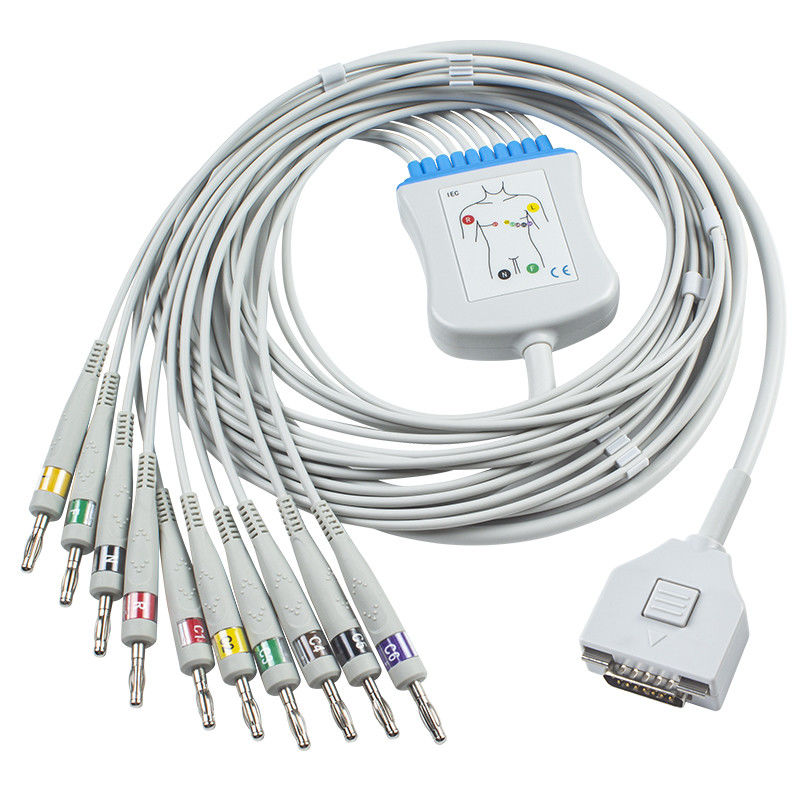Fukuda ME electrocardiogramkabel KP-500 van de het electrocardiogram Geduldige Monitor van KP-500D Cardisuny Kabel 10 Banaan 4,0 van CEI van Looddraden Schakelaar