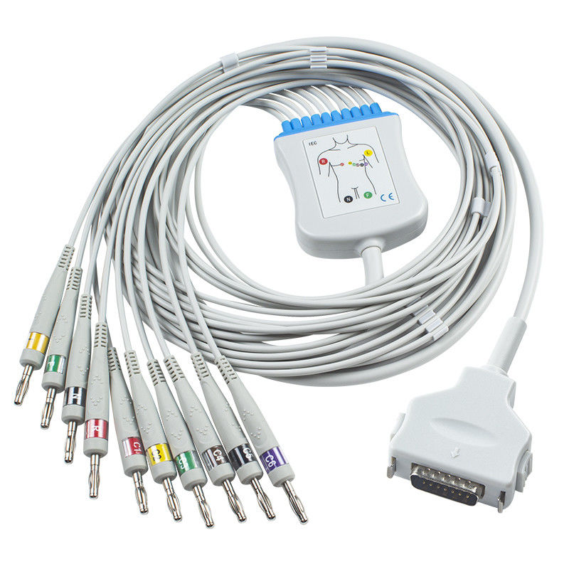 Fukuda Denshi cp-101LD FX101 FX-7202 CEI-Banaan 4,0 10Leads-de Kabelecg Koorden van de electrocardiogram Geduldige Monitor