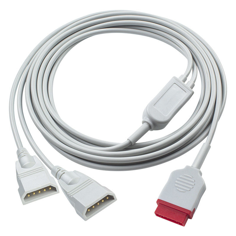 GE IBP-adapterkabel 2*Abbott 6pin IBP-verlengkabel voor transducer / patiëntmonitor