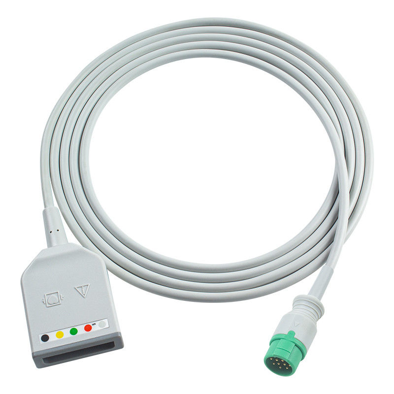 Fukuda Denshi 12Pin 5Lead ECG Trunk Adapter Kabel Dynascope DS-7100 ECG Uitbreidingskabel Euro Style