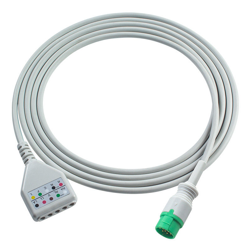 Biolight 12pin EKG-trunkadapterkabel EKG-kabel Din-stijl M7000 M8000A M8500 M9500 EKG-verlengkabel