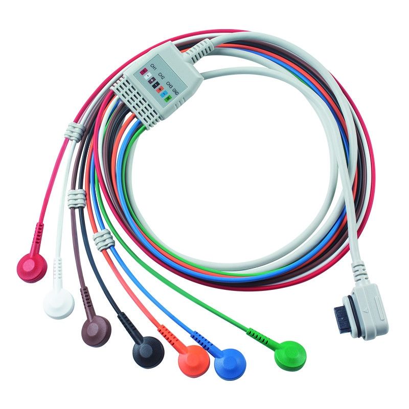 Compatibel GE Healthcare 2008594-002 7-Lead EKG Telemetrie Patiënt Kabel Ziener Licht Bestelling 5pcs krijgen 1pcs Pouch gratis