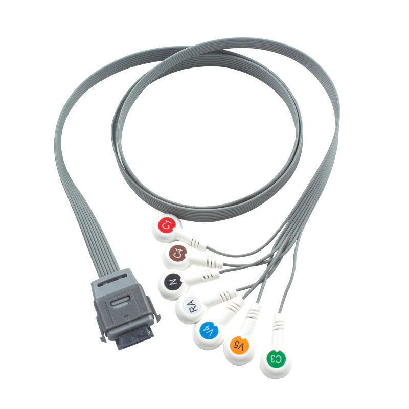 7Lead ECG Holter kabel TPU materiaal IEC Snap Compatibel voor Edan Biomedisch Instrument