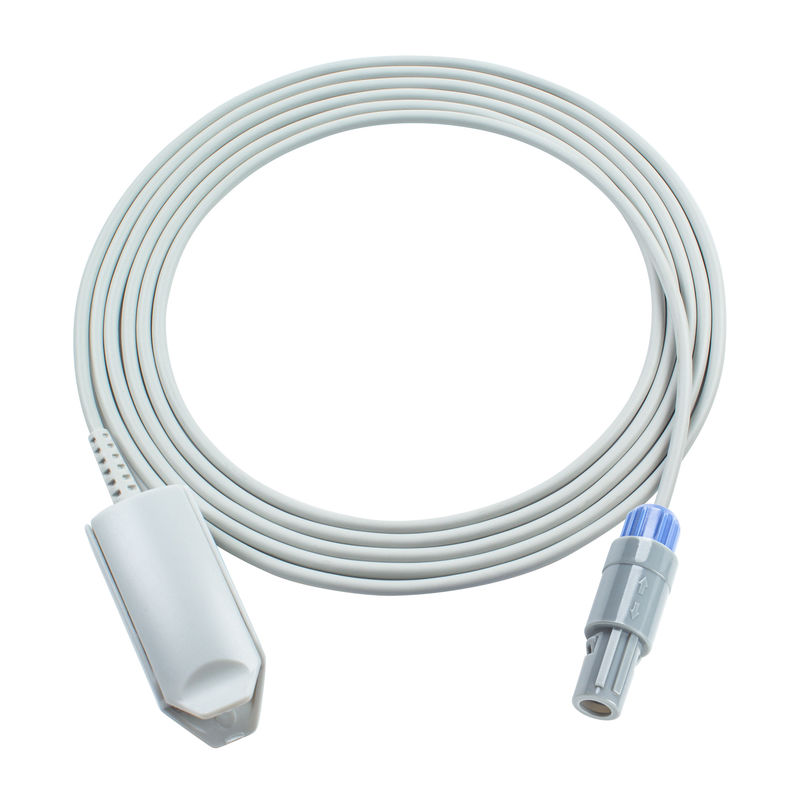 6 pin 40 graden volwassen vinger clip SpO2 sensor 3.0M compatibel Drager Vist 120 Vist 120s