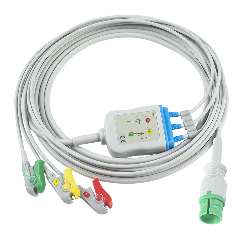 Compatibel met Promed EKG-kabel 3Lead IEC Grabber voor PM-12 14Pin