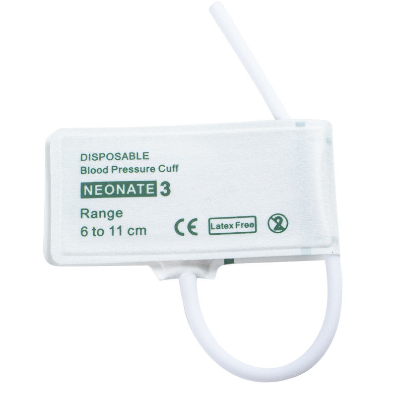 Single Tube Grootte 3 6-11cm Wegwerp Neonaten NIBP Manschet Houdbaarheid 24 maanden Latexvrij