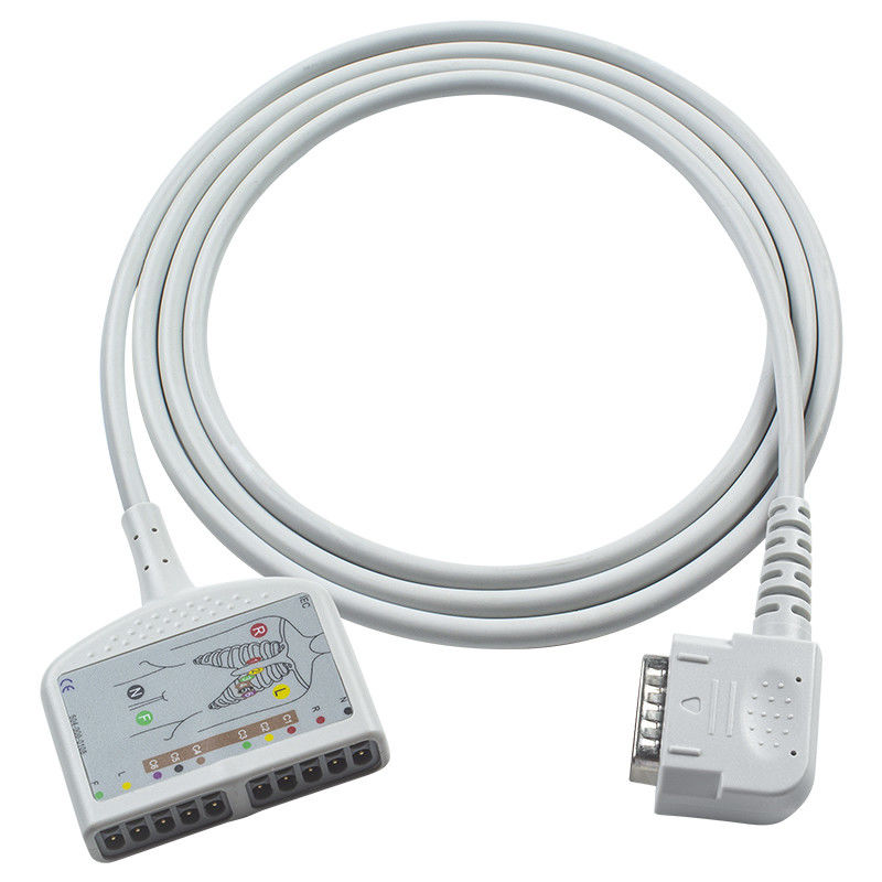 Latexvrije 15Pin 10Lead EKG-trunkkabel IEC/AHA voor 108 109 110 1210 1211 601 Cardico 302