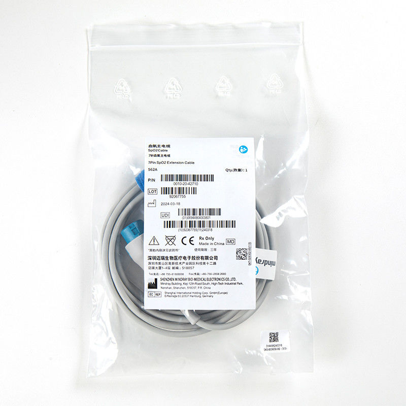 Originele Mindray 562A Spo2 Adapterkabel 0010-20-42710 voor Mindray T5/T8, IPM,IMEC, UMEC-serie