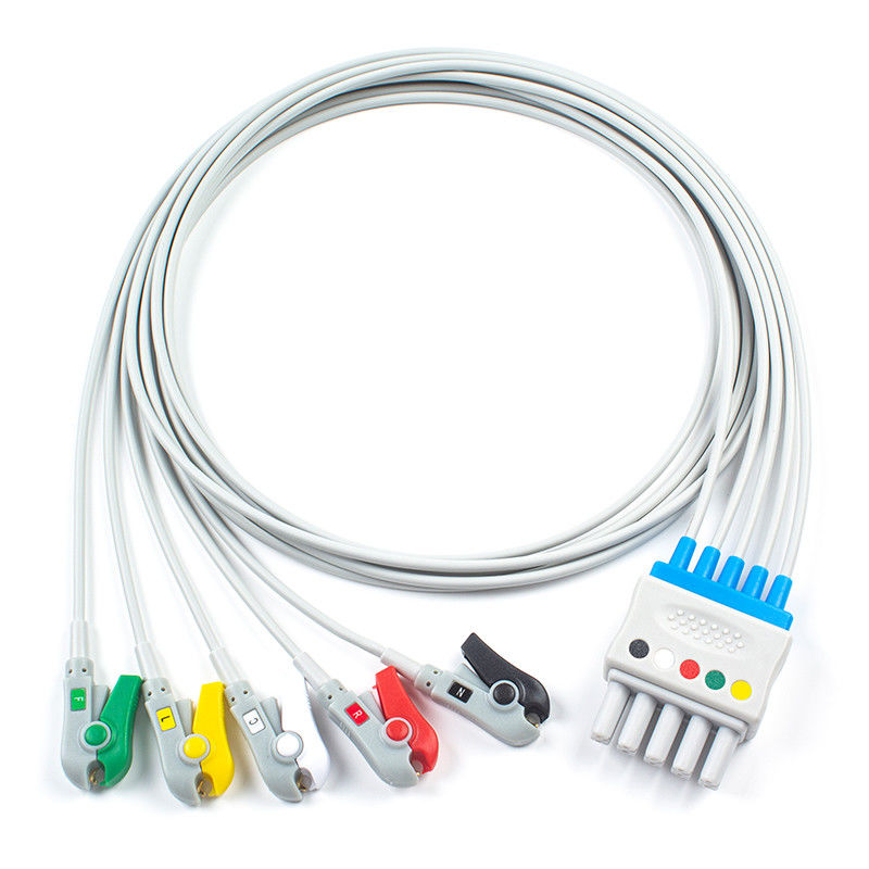 Siemens Drager ECG Leadwires 5956359 MP03414 plaatste de Klem van 5 Loodgrabber aan Dubbele 5 Pin Connector