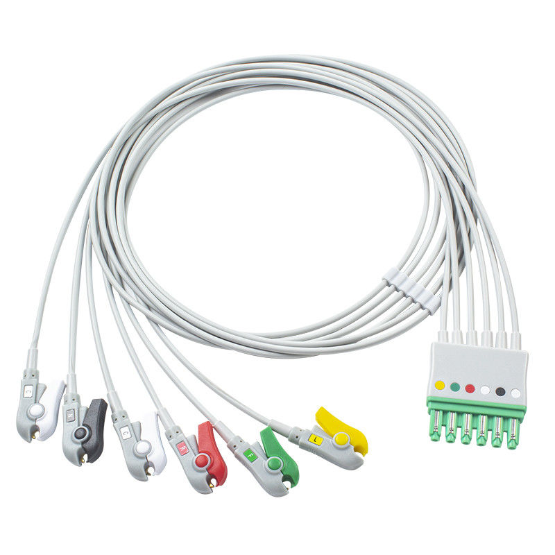 S-iemens Draeger Drager MP03405 EKG Lead Wires 6 Lead Cable Grabber M300 Infinity M540 MultiMed Plus IEC Clip
