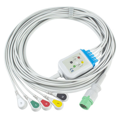 Biolightblt ECG Kabel en Leadwires 5 de Klem12pin C2557P0 ECG Kabel van Loodcei