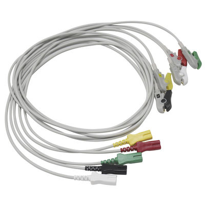LL ECG Leadwires 5 het Type van Lood Onverwachte Grabber Dubbele Speld AAMI 6 PIN Bionet Datex Siemens GE-Hellige Kontron