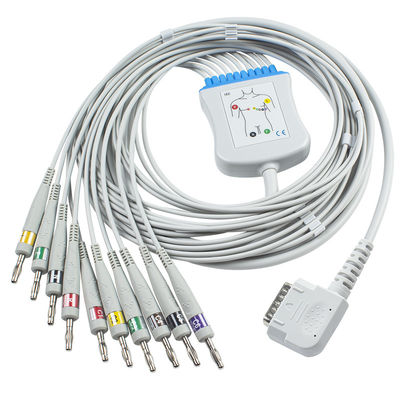 De Kabelk131 Banaan 4,0 van het Kenzelectrocardiogram Kabel voor 108 109 110 1210 1211 601 Cardico 302 CEI direct-verbindt ECG-kabel