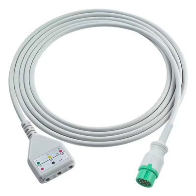Comen 12 pin ECG-trunkkabel Comen Euro Style 3leadkabel 1.30M