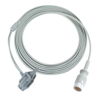 Grijs compatibele SpO2-sonde voor Medetec Engeland SPO2-sensor 12Pin 3.0M