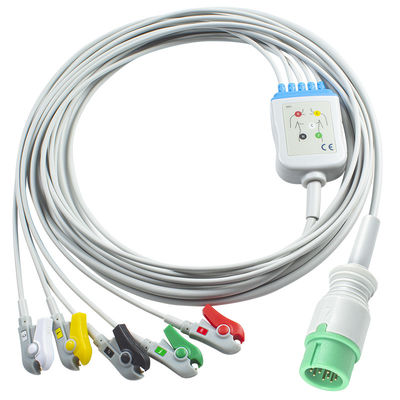 5 Lead TPU Direct-Connect EKG kabel Compatibel met Comen